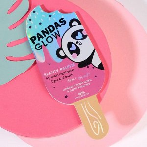 Палетка для невероятного макияжа Pandas Glow: румяна и хайлайтер