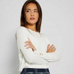 Джемпер из тонкого трикотажа - белый
