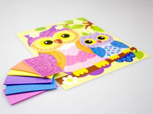 Набор для творчества. Аппликация "Совушки" (6 цв, 300 эл)