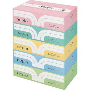 Двухслойные бумажные салфетки мягкие "NEPIA"Premium Soft", 180 шт.х 5 пачек