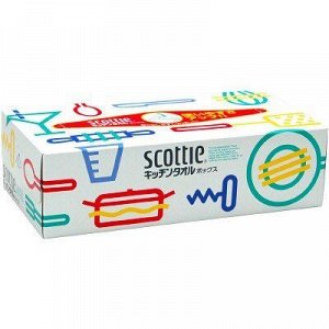 Бумажные кухонные полотенца в коробке Crecia "Scottie" двухслойные 75 шт