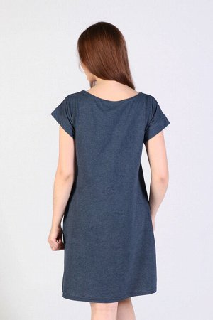 Платье "Лайт", темно-синий меланж