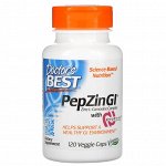 Doctor&#039;s Best, PepZin GI, комплекс цинк-L-карнозина, 120 вегетарианских капсул