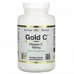 California Gold Nutrition, Gold C, витамин C, 500 мг, 240 вегетарианских капсул