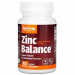 Jarrow Formulas, Zinc Balance, 100 вегетарианских капсул