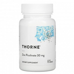 Thorne Research, пиколинат цинка, 30 мг, 60 капсул