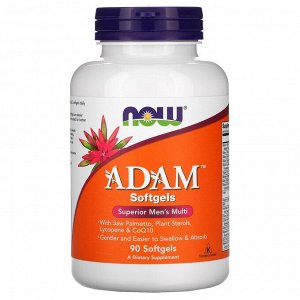 Now Foods, ADAM, превосходные мультивитамины для мужчин, 90 мягких таблеток