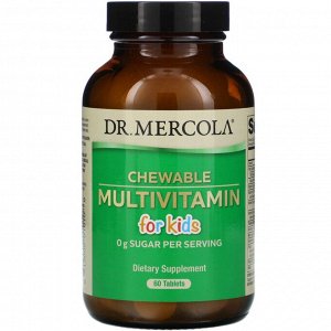 Dr. Mercola, Жевательные мультивитамины для детей, 60 таблеток