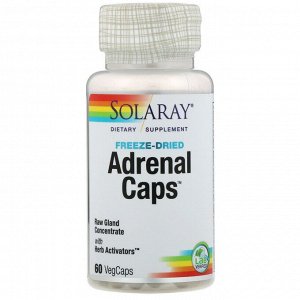 Solaray, Adrenal Caps, 60 вегетарианских капсул