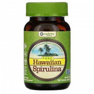 Nutrex Hawaii, Чистая Гавайская Спирулина, 500 мг, 100 таблеток