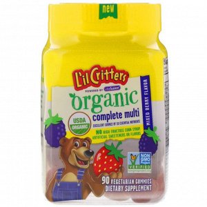 L'il Critters, Organic Complete Multi, смешанный ягодный вкус, 90 вегетарианских жевательных конфет