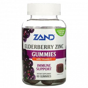 Zand, поддержка иммунитета, бузина, цинк и витамин С, 60 жевательных конфет