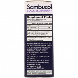 Sambucol, Сироп из черной бузины, без сахара, 120 мл (4 жидк. унции)