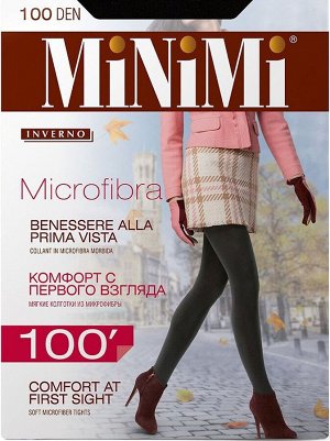 MINIMI MICROFIBRA 100 колготки женские эластичные из микрофибры, плоский шов, укрепленный мысок