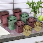 Ёмкость для хранения сыпучих продуктов, 12х13см/Банка для сыпучих продуктов/Контейнер для круп
