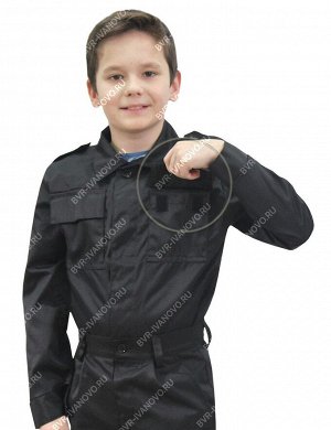 Куртка  ПАТРИОТ детская тк.Смесовая цв.Чёрный
