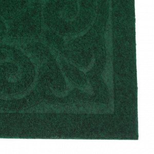 Коврик придверный без окантовки «Восточная сказка», 40?60 см, цвет зелёный