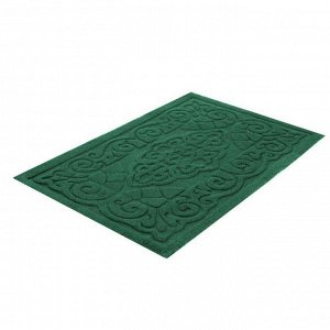 Коврик придверный без окантовки «Восточная сказка», 40?60 см, цвет зелёный