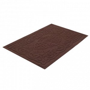 Коврик придверный Доляна «Восточная сказка», без окантовки, 40x60 см, цвет коричневый