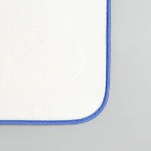 Набор ковриков для ванны и туалета Доляна, 3 шт: 36x43, 40x50, 50x80 см, цвет синий