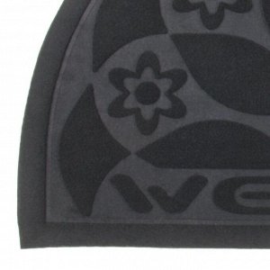 Коврик влаговпитывающий придверный полукруглый без окантовки  «Веер», 50?80 см, цвет МИКС