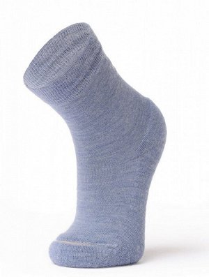 Носки Soft merino wool - мягкие носки с дополнительным утеплением в зоне стопы, цвет голубой меланж