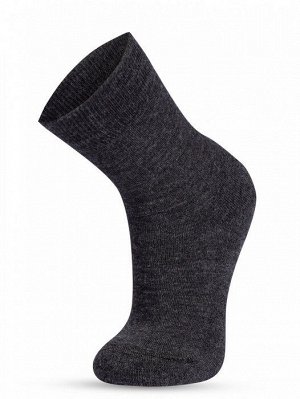 Носки Soft merino wool - мягкие носки с дополнительным утеплением в зоне стопы, цвет темно-серый меланж
