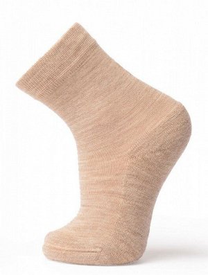 Носки Soft merino wool - мягкие носки с дополнительным утеплением в зоне стопы, цвет бежевый меланж