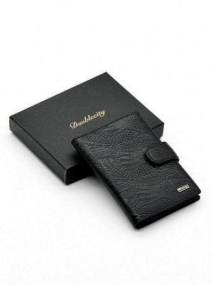 Мужская кожаная обложка для паспорта и автодокументов с RFID защитой Doublecity 068-DC31-17A черный