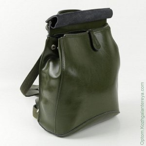 Рюкзак женский кожаный 12408 Зеленый зеленый