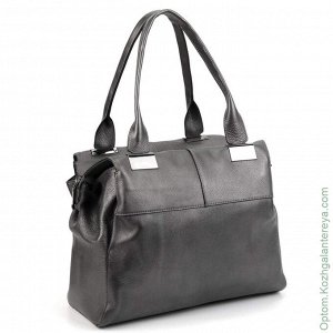Женская кожаная сумка 6294 Ансент Аш-2 графитовый серый