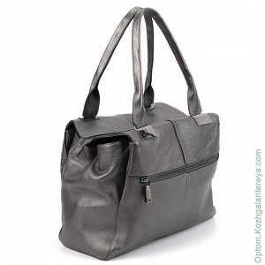 Женская кожаная сумка 6294 Ансент Аш-2 графитовый серый
