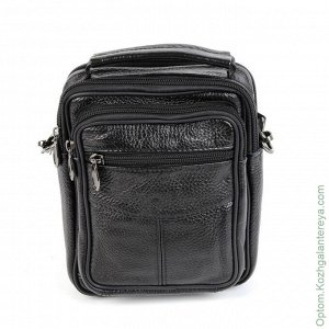 Мужская кожаная сумка 82114 Блек черный