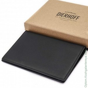 Мужская кожаная обложка для паспорта Dierhoff Д 8100-005/11 черный