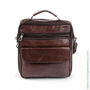 Мужская кожаная сумка 102 Браун коричневый
