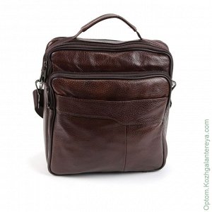 Мужская кожаная сумка 112 Браун коричневый