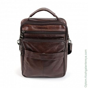 Мужская кожаная сумка 201 Браун коричневый
