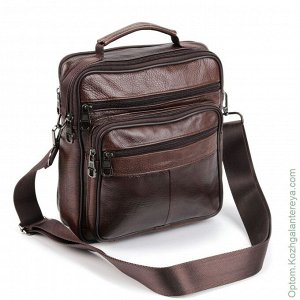 Мужская кожаная сумка 107 Браун коричневый