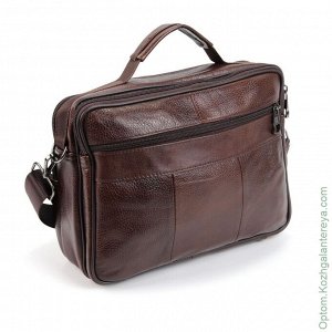 Мужская кожаная сумка 108 Браун коричневый