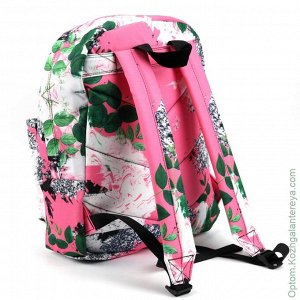 Женский текстильный рюкзак Hype ДТ 001 Листья Розовый розовый