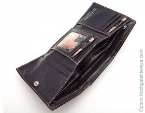 Маленький женский кожаный кошелек Sergio Valentini СВ 3222-031 баклажановый