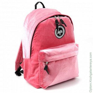 Женский текстильный рюкзак Hype ДТ 001 Розовый Велюр розовый