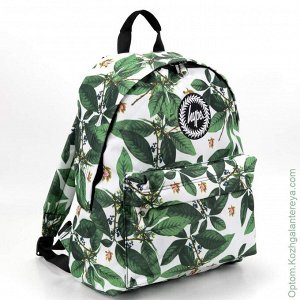 Женский текстильный рюкзак Hype ДТ 001 Листья зеленый