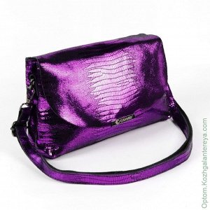 Женская кожаная сумка 6003 Виолет Голд фиолетовый