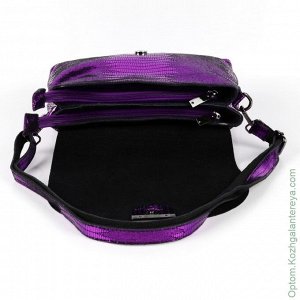 Женская кожаная сумка 6003 Виолет Голд фиолетовый