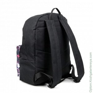 Женский текстильный рюкзак Hype ДТ 001 Черный Цветы черный