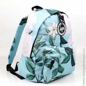 Женский текстильный рюкзак Hype ДТ 001 Голубой Цветы голубой