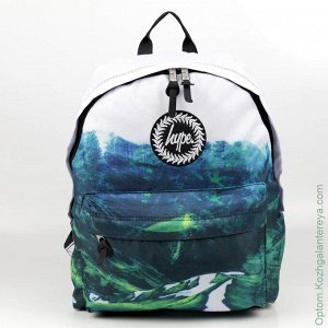 Женский текстильный рюкзак Hype ДТ 001 Горы белый синий зеленый
