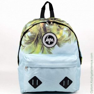 Женский текстильный рюкзак Hype ДТ 001 Голубой Пальмы голубой