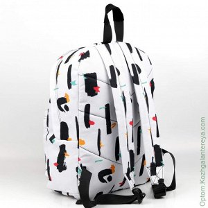 Женский текстильный рюкзак Hype ДТ 001 Белый Кисти белый